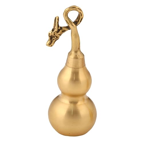 GRIRIW Dekorative Kürbisstatue Kürbisverzierung Getrockneter Kürbis Herbstdekoration Wasserkürbis Kürbis Trinken Figur Hohler Kürbis Reichtum Kürbisstatue Fallen Kupfer Golden von GRIRIW