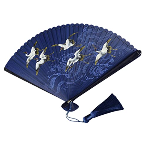 GRIRIW Faltbarer Handfächer aus Tragbarer Fächer im Vintage Stil mit Quaste für Hochzeiten Partys Tänze Fotorequisite GRIRIW Faltbarer Handfächer aus Tragbarer Fächer im Vintage Stil mit Quaste für Hochzeiten Partys Tänze Fotorequisite von GRIRIW