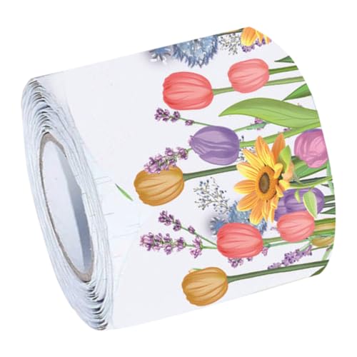 GRIRIW Frühlingshafte Pinnwand Bordüre im Tulpen Design Selbstklebende Dekoration für Klassenzimmer und Wände Einfache Anwendung ohne Werkzeuge Austauschbare Bordüre für Kreative von GRIRIW