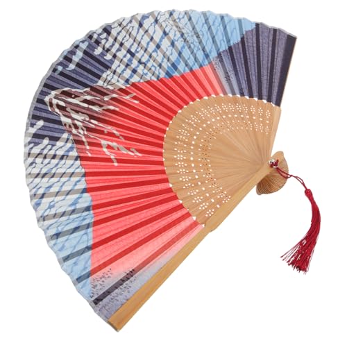 GRIRIW Handfächer aus Seide im Japanischen Stil Vintage Klappfächer für Tanz Hochzeiten Partys und Fotografie Dekorativer Faltfächer für Damen und Herren von GRIRIW