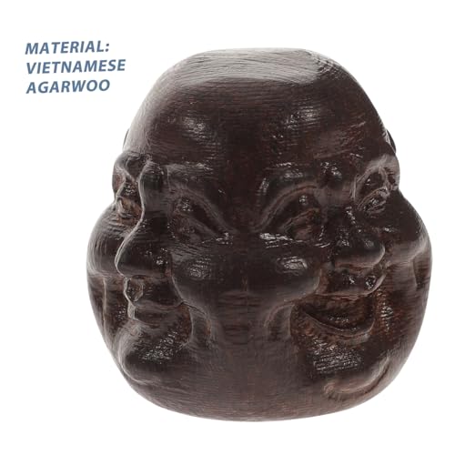 GRIRIW Handgefertigte Holzfigur Buddha Kopf Kompakte Holzschnitzerei Dekoratives Feng Shui Ornament für Wohn Schreibtischdeko GRIRIW Handgefertigte Holzfigur Buddha Kopf Kompakte Holzschnitzerei Dekoratives Feng Shui Ornament für Wohn Schreibtischdeko von GRIRIW
