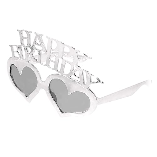 GRIRIW Happy Birthday Herzbrille Dekorative Sonnenbrille für Geburtstagsfeiern Tragbare Partybrille aus Hochwertigem Pc Material Komfortabel für Erwachsene für Fotos und Feiern GRIRIW Happy Birthday Herzbrille Dekorative Sonnenbrille für Geburtstagsfeiern Tragbare Partybrille aus Hochwertigem Pc Material Komfortabel für Erwachsene für Fotos und Feiern von GRIRIW