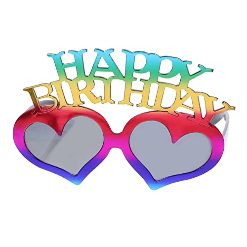 GRIRIW Herzförmige Geburtstagsbrille Kreative Happy Birthday Sonnenbrille für Festliche Anlässe für Geburtstagsfeiern und Partys von GRIRIW