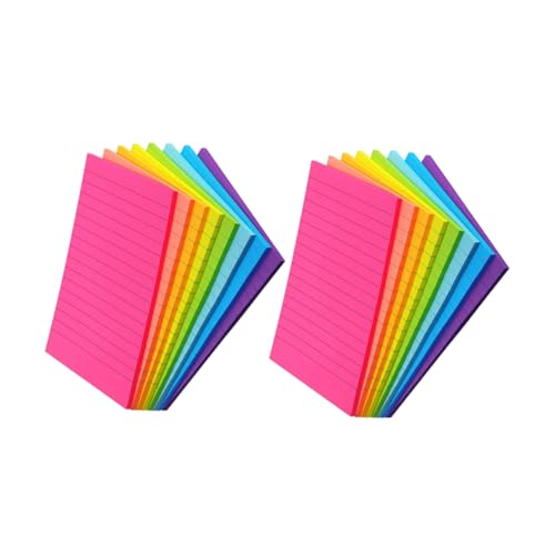 GRIRIW Klebe Notizblöcke Haftnotizen Leuchtenden Farben Tragbare Memo Pads für Büro Schule und Zuhause Organisieren von Gedanken und Plänen von GRIRIW