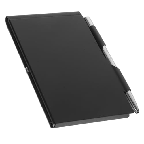 GRIRIW Kleines Notizbuch mit Metallgehäuse Tragbarer Notizblock für To Do Listen Planung und Erinnerungen für Büro und Schule Mini Notizpad Schwarz GRIRIW Kleines Notizbuch mit Metallgehäuse Tragbarer Notizblock für To Do Listen Planung und Erinnerungen für Büro und Schule Mini Notizpad Schwarz von GRIRIW