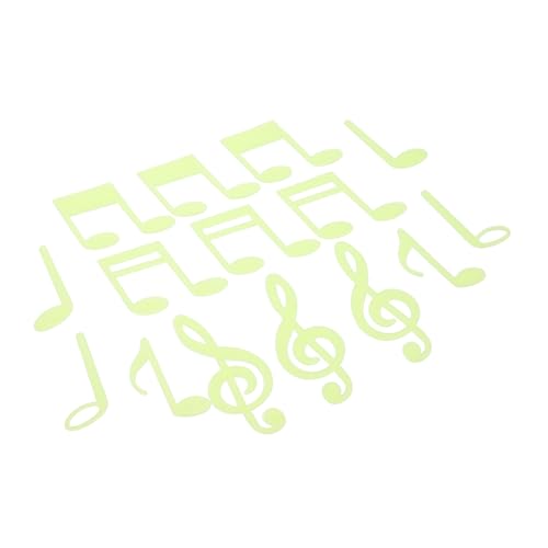 GRIRIW Leuchtende Musik Wandsticker für Kinderzimmer Fluoreszierende Noten Wanddekoration in Grün Langlebige Kreative Wandtattoos mit Nachtleuchteffekt Musik Wandpasten für Jungen und von GRIRIW