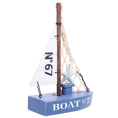 GRIRIW Mediterranes Segelboot Modell aus Holz Dekorative Tischdeko für Wohnzimmer Schlafzimmer Büro Chic und mit Maritimen Elementen für Nautische Wohnräume GRIRIW Mediterranes Segelboot Modell aus Holz Dekorative Tischdeko für Wohnzimmer Schlafzimmer Büro Chic und mit Maritimen Elementen für Nautische Wohnräume von GRIRIW