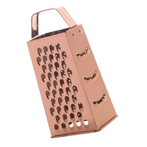 GRIRIW Multifunktionale Edelstahl Reibe Mit Roségold-griff Handreibe Für Käse Gemüse Obst Für Küche Camping Grillen Sicher Und Einfach Zu Bedienen Leicht Und Robust von GRIRIW