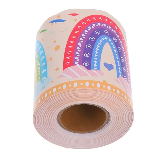 GRIRIW Rainbow Bulletin Border Papier Dekoration für Klassenzimmer Schule und Büro Elegant mit Herz und Punktmuster Vielseitig für Pinnwände Charmante Wandverzierung GRIRIW Rainbow Bulletin Border Papier Dekoration für Klassenzimmer Schule und Büro Elegant mit Herz und Punktmuster Vielseitig für Pinnwände Charmante Wandverzierung von GRIRIW