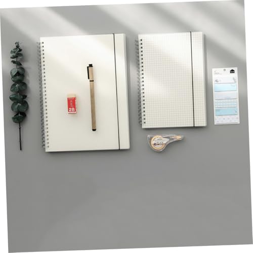 GRIRIW Ringbuch Kariertes Notizbuch mit Frosted Transparentem Pp cover Langlebiges Lose Notepad Handlich und Portabel für Schule Büro Tägliche Planung und DIY termine von GRIRIW