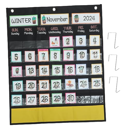 GRIRIW Schulkalender Wandtasche mit Monatsübersicht Mehrfunktional für Klassenzimmer und Zuhause Praktische Aufbewahrungstaschen Umweltfreundliches Material für Vorschule GRIRIW Schulkalender Wandtasche mit Monatsübersicht Mehrfunktional für Klassenzimmer und Zuhause Praktische Aufbewahrungstaschen Umweltfreundliches Material für Vorschule von GRIRIW
