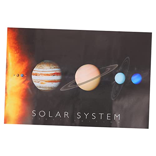 GRIRIW Sonnensystem Poster Lernposter mit Farbenfrohen Planeten und Weltraum Motiven Pädagogisch Langlebig und Geruchsneutral für Kindergarten Kinderzimmer und Klassenzimmer Dekoration von GRIRIW
