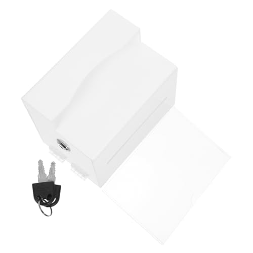 GRIRIW Transparente Acryl Spendenbox mit Schloss Vielseitige Wahlurne und Briefkasten für Fundraising Abstimmungen und Wohltätigkeit von GRIRIW