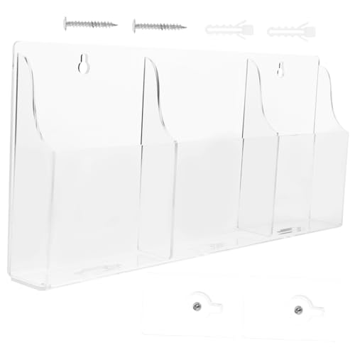 GRIRIW Wandhalterung Für Smartphone Und Fernbedienungen Transparente Aufbewahrungsbox Mit Fächern Zur Montage Für Tv Klimaanlagen Und Handy Praktische Wandmontage Lösung von GRIRIW