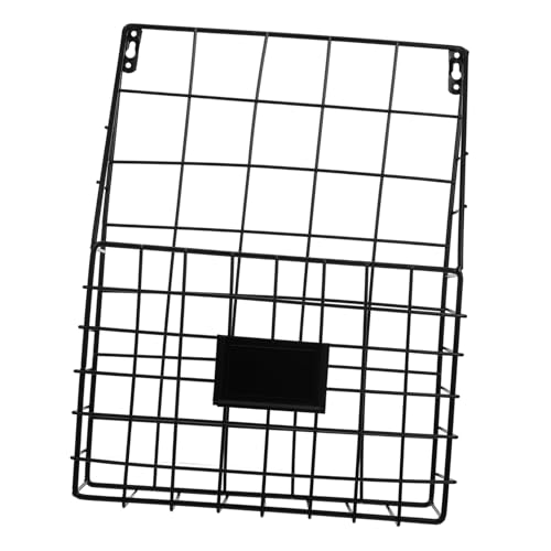 GRIRIW Wandmontierter Zeitschriftenhalter aus Metall Organizer für Bücher und Dokumente Platzsparend für Büro Schule und Zuhause Schwarz von GRIRIW