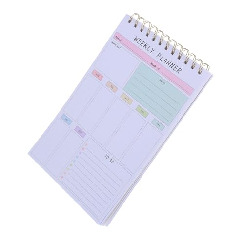 GRIRIW Wochenplaner Notizblock Spiralfaden Design Kompakter Student Planer Tragbarer Wochenkalender To Do Journal für Tägliche Aufgaben und Zeitmanagement GRIRIW Wochenplaner Notizblock Spiralfaden Design Kompakter Student Planer Tragbarer Wochenkalender To Do Journal für Tägliche Aufgaben und Zeitmanagement von GRIRIW