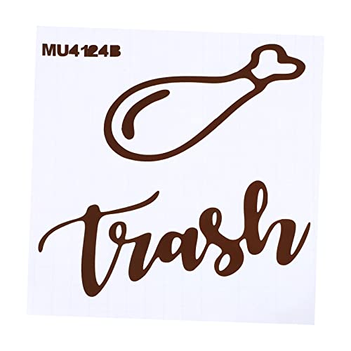 GRIRIW aufkleber für mülltonnen Behälter Flasche Mülleimer Aufkleber froh entsorgen Deckel Recycling Aufkleber Abfalltrennung Aufkleber Klassifizierungsaufkleber Müll Aufkleber PVC Brown von GRIRIW