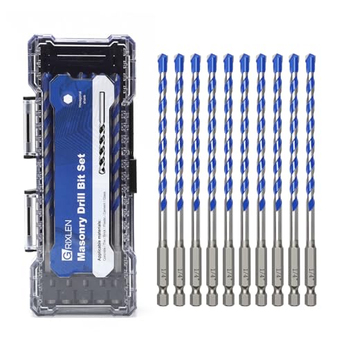 Betonbohrer-Set, Steinbohrer-Set mit Sechskantschaft, Hartmetallspitze für Beton, Zement, Fliesen, Ziegel, Kunststoff und Keramik, 10 Stück, 10 Stück Betonbohrer-Set, Steinbohrer-Set mit Sechskantschaft, Hartmetallspitze für Beton, Zement, Fliesen, Ziegel, Kunststoff und Keramik, 10 Stück, 10 Stück von GRIXLEN