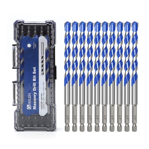 Betonbohrer-Set, Steinbohrer-Set mit Sechskantschaft, Hartmetallspitze für Beton, Ziegel, Kunststoff, Zement, Fliesen und Keramik, 10 Stück, 10 Stück Betonbohrer-Set, Steinbohrer-Set mit Sechskantschaft, Hartmetallspitze für Beton, Ziegel, Kunststoff, Zement, Fliesen und Keramik, 10 Stück, 10 Stück von GRIXLEN