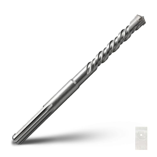 SDS Max Bohrhammer, 19 x 260 mm, Hartmetallspitze, Steinbohrer, Betonbohrer für Mauerwerk, Ziegel, Stein, Beton (Länge: 260 mm, 19 mm Durchmesser) von GRIXLEN