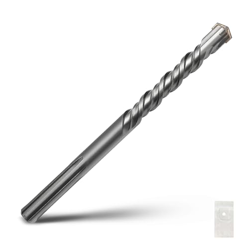 SDS Max Bohrhammer, 22 x 380 mm, Hartmetallspitze, Steinbohrer, Betonbohrer für Mauerwerk, Ziegel, Stein, Beton (Länge: 380 mm, 22 mm Durchmesser) von GRIXLEN