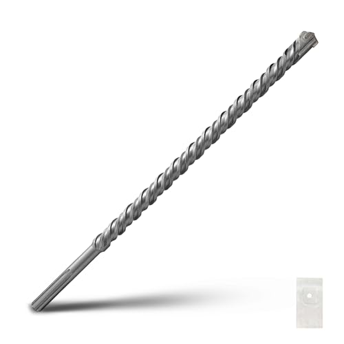 SDS Max Bohrhammer, 22 x 520 mm, Hartmetallspitze, Steinbohrer, Betonbohrer für Mauerwerk, Ziegel, Stein, Beton (Länge: 520 mm, 22 mm Durchmesser) von GRIXLEN