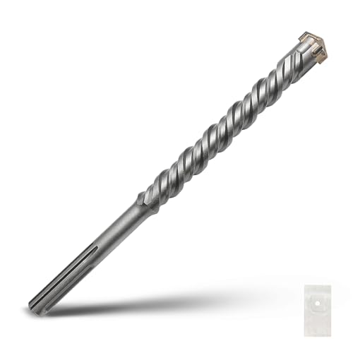 SDS Max Bohrhammer, 32 x 340 mm, Hartmetallspitze, Steinbohrer, Betonbohrer für Mauerwerk, Ziegel, Stein, Beton (Länge: 340 mm, 32 mm Durchmesser) von GRIXLEN