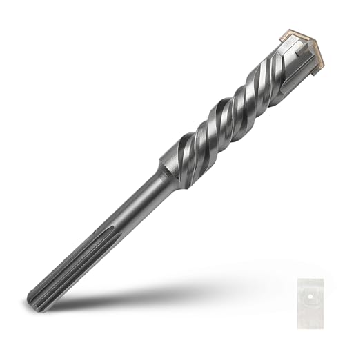 SDS Max Bohrhammer, 35 x 340 mm, Hartmetallspitze, Steinbohrer, Betonbohrer für Mauerwerk, Ziegel, Stein, Beton (Länge: 340 mm, 35 mm Durchmesser) von GRIXLEN