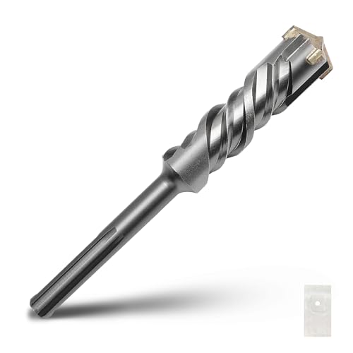SDS Max Bohrhammer, 38 x 260 mm, Hartmetallspitze, Steinbohrer, Betonbohrer für Mauerwerk, Ziegel, Stein, Beton (Länge: 260 mm, 38 mm Durchmesser) von GRIXLEN