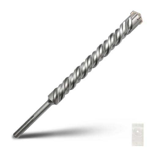 SDS Max Bohrhammer, 45 x 600 mm, Hartmetallspitze, Steinbohrer, Betonbohrer für Mauerwerk, Ziegel, Stein, Beton (Länge: 600 mm, 45 mm Durchmesser) von GRIXLEN