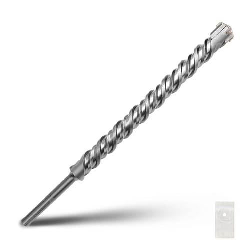 SDS Max Bohrhammer, 50 x 600 mm, Hartmetallspitze, Steinbohrer, Betonbohrer für Mauerwerk, Ziegel, Stein, Beton (Länge: 600 mm, 50 mm Durchmesser) von GRIXLEN