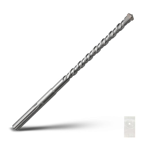 SDS Max Bohrhammerbohrer, 20 x 380 mm, Hartmetallspitze, Steinbohrer, Betonbohrer für Mauerwerk, Ziegel, Stein, Beton (Länge: 380 mm, 20 mm Durchmesser) von GRIXLEN