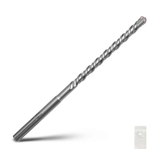 SDS Max Bohrhammerbohrer, 22 x 460 mm, Hartmetallspitze, Steinbohrer, Betonbohrer für Mauerwerk, Ziegel, Stein, Beton (Länge: 460 mm, 22 mm Durchmesser) von GRIXLEN