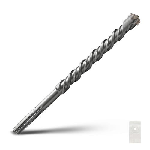 SDS Max Bohrhammerbohrer, 28 x 260 mm, Betonbohrer für Mauerwerk, Ziegel, Stein, Beton (Länge: 260 mm, 28 mm Durchmesser) von GRIXLEN