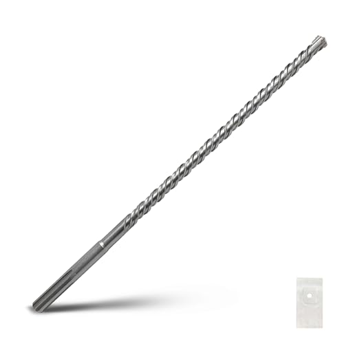 SDS Max Bohrhammerbohrer, Hartmetallspitze, Steinbohrer, 14 x 460 mm, für Mauerwerk, Ziegel, Stein, Beton (Länge: 460 mm, 14 mm Durchmesser) von GRIXLEN