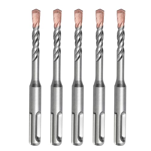 SDS Plus Steinbohrer, 5 x 110 mm, Bohrhammer, Betonbohrer für Beton, Ziegel, Block, Wand, 5 Stück, 5 x 110 mm SDS Plus Steinbohrer, 5 x 110 mm, Bohrhammer, Betonbohrer für Beton, Ziegel, Block, Wand, 5 Stück, 5 x 110 mm von GRIXLEN