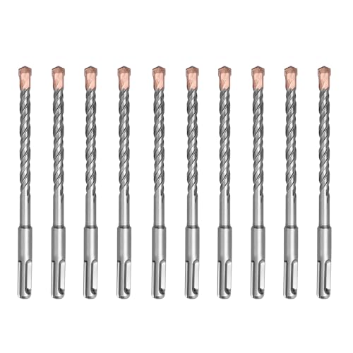 SDS Plus Steinbohrer, 8 x 210 mm, Betonbohrer für Beton, Ziegel, Block, Wand, 8 x 210 mm, 10 Stück von GRIXLEN