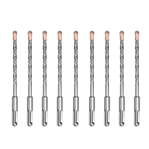 SDS Plus Steinbohrer, Drehhammer, Betonbohrer für Beton, Ziegel, Block, Wand, 10 Stück, 5 x 160 mm von GRIXLEN