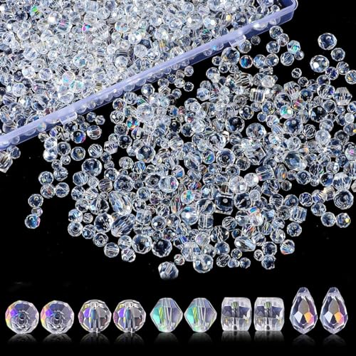 GRK 600 Stück facettierte Glasperlen, Glitzerperlen für Armbänder, Kunsthandwerk, Schmuckherstellung, DIY-Halsketten, Schmuckherstellung, Schlüsselanhänger GRK 600 Stück facettierte Glasperlen, Glitzerperlen für Armbänder, Kunsthandwerk, Schmuckherstellung, DIY-Halsketten, Schmuckherstellung, Schlüsselanhänger von GRKB