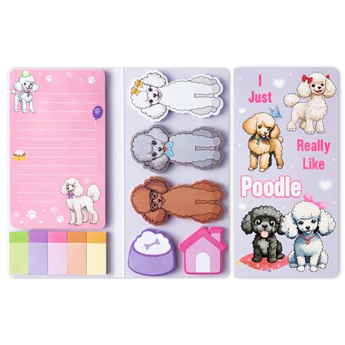 GROBRO7 Cute Poodle Haftnotizen Set - 550 Blatt I Just Really Like Poodle Sticky Notes, Schnitt Hund Pet Selbstklebend Memo Pads Tiere Geformt Page Marker für Kinder Lehrer Schule Schreibwaren Gift GROBRO7 Cute Poodle Haftnotizen Set - 550 Blatt I Just Really Like Poodle Sticky Notes, Schnitt Hund Pet Selbstklebend Memo Pads Tiere Geformt Page Marker für Kinder Lehrer Schule Schreibwaren Gift von GROBRO7