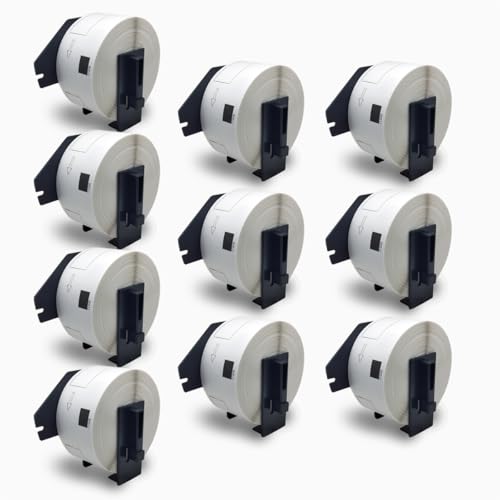 GROF 10 Rollen DK-11208 Etiketten Adressetiketten kompatibel mit Brother – 38mm x 90mm, 4000 Etiketten, Versandetiketten für QL-500 QL-700 QL-800 QL-1050 QL-1100 von GROF