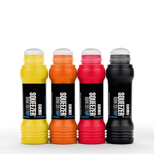 GROG Squeezer Mini 20 FMP - Flamethrower - Marker Set 4 Stück - rot, orange, gelb, schwarz von GROG