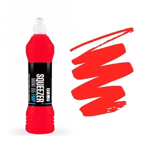 Graff-City Grog Squeezer Mini 05 FMP Marker, nachfüllbar, mit Metallfarbe gefüllt, Spitze 5 mm Ferrari-Rot Graff-City Grog Squeezer Mini 05 FMP Marker, nachfüllbar, mit Metallfarbe gefüllt, Spitze 5 mm Ferrari-Rot von GROG