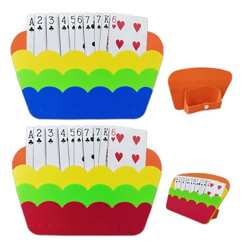 GROVBLE 2 Stück Kartenhalter Kinder, Spielkartenhalter Kinder, Kartenhalter Spielkarten, Kunststoff Wiederverwendbar Tischständer, für Poker, Partyspiele, für Senioren, Erwachsene und Kinde GROVBLE 2 Stück Kartenhalter Kinder, Spielkartenhalter Kinder, Kartenhalter Spielkarten, Kunststoff Wiederverwendbar Tischständer, für Poker, Partyspiele, für Senioren, Erwachsene und Kinde von GROVBLE