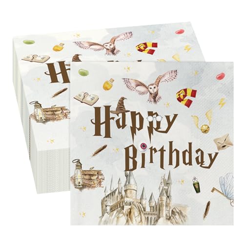 GROVBLE 40 Stück Servietten Geburtstag Geburtstag Deko,Magischer Wizard Party Geburtstagsservietten Für Geburtstag Party Deko,Happy Birthday Servietten Magische Zauberer Kindergeburtstag 33x33cm GROVBLE 40 Stück Servietten Geburtstag Geburtstag Deko,Magischer Wizard Party Geburtstagsservietten Für Geburtstag Party Deko,Happy Birthday Servietten Magische Zauberer Kindergeburtstag 33x33cm von GROVBLE