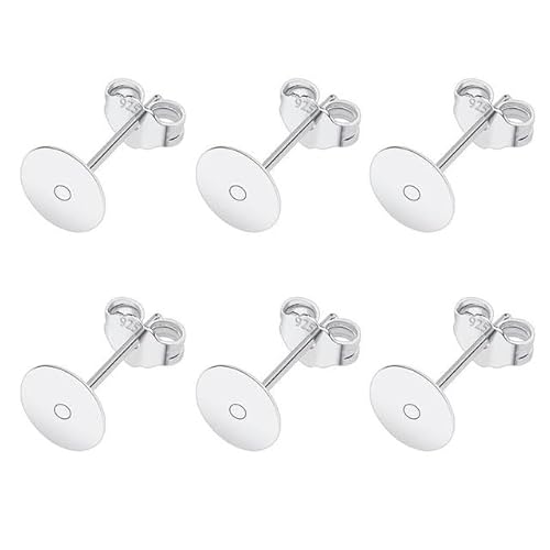 50 Stück/Los 925 versilbert, blanker Pfosten-Ohrstecker, Basisstift mit Ohrring-Stecker-Ergebnissen, Ohrrückseite, DIY-Schmuckherstellungszubehör, A-6 mm Silber 50 Stück/Los 925 versilbert, blanker Pfosten-Ohrstecker, Basisstift mit Ohrring-Stecker-Ergebnissen, Ohrrückseite, DIY-Schmuckherstellungszubehör, A-6 mm Silber von GROWWISH