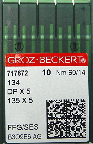 Groz-Beckert 10 Stretch Rundkolben DPx5 / 135x5 Nähmaschinen Nadeln System 134 / FFG/SES Industrie St. 90/14 von Groz-Beckert