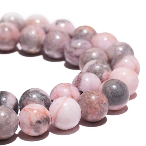 Natürliche Edelsteinperlen, 6 mm, rosafarbene Zebraperlen, poliert, rund, glatte Steinperlen für Armbänder, Schmuckherstellung, 38,1 cm, lose Perlen Natürliche Edelsteinperlen, 6 mm, rosafarbene Zebraperlen, poliert, rund, glatte Steinperlen für Armbänder, Schmuckherstellung, 38,1 cm, lose Perlen von GRTBIZI
