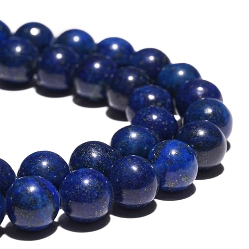 Natürliche Edelsteinperlen, 8 mm, Lapislazuli-Perlen, poliert, rund, glatt, Steinperlen für Armbänder, Schmuckherstellung, 38,1 cm, lose Perlen Natürliche Edelsteinperlen, 8 mm, Lapislazuli-Perlen, poliert, rund, glatt, Steinperlen für Armbänder, Schmuckherstellung, 38,1 cm, lose Perlen von GRTBIZI