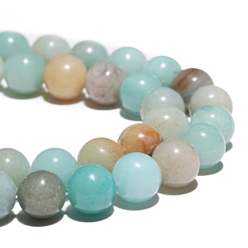 Natürliche Edelsteinperlen, 8 mm, bunte Amazonit-Perlen, poliert, rund, glatt, Steinperlen für Armbänder, Schmuckherstellung, 38,1 cm, lose Perlen Natürliche Edelsteinperlen, 8 mm, bunte Amazonit-Perlen, poliert, rund, glatt, Steinperlen für Armbänder, Schmuckherstellung, 38,1 cm, lose Perlen von GRTBIZI